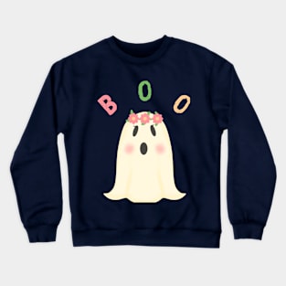 halloween tshirt with boo letter Crewneck Sweatshirt